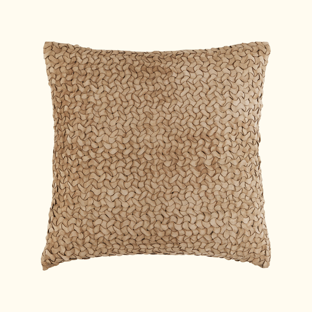 NEW Taupe Suede Weave-22x22-Cover + Insert