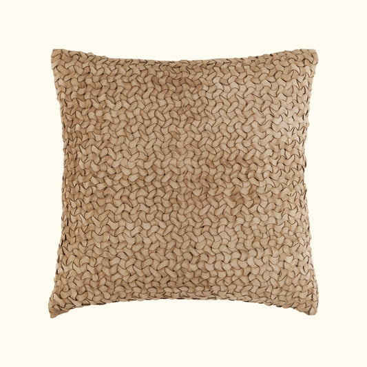 NEW Taupe Suede Weave-22x22-Cover + Insert