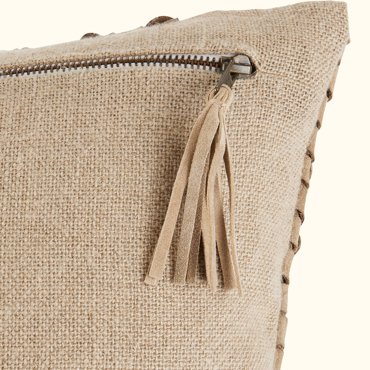 NEW Taupe Suede Weave-22x22-Cover + Insert