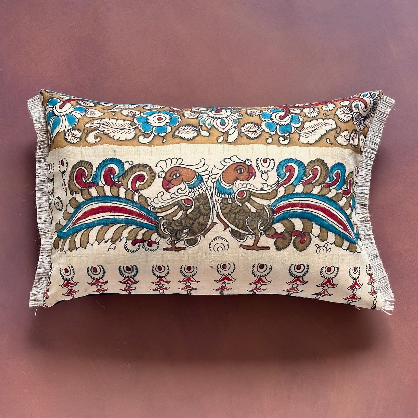 Block Print  Pillow - 16" x 24" - India - 141b