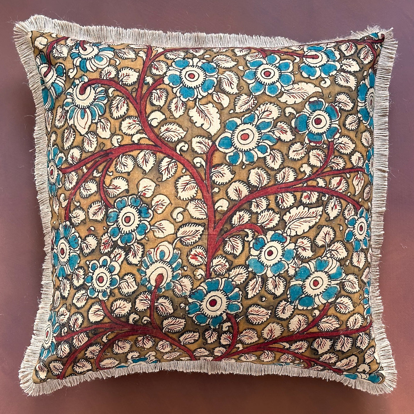 Block Print  Pillow - 24" x 24" - India - 141c