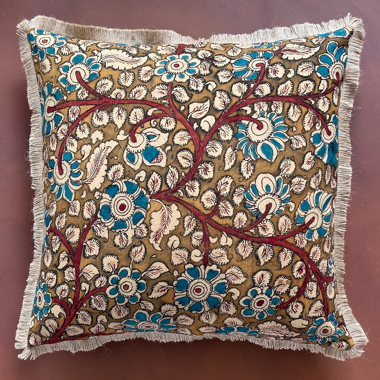 Block Print  Pillow - 24" x 24" - India - 141d