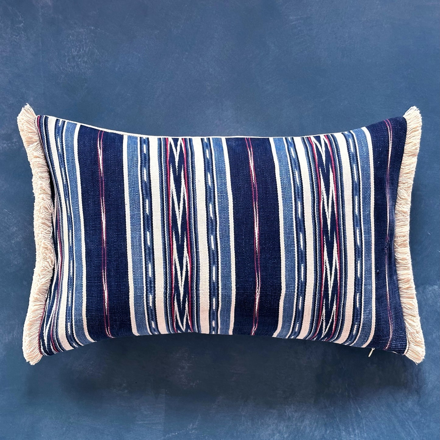 Woven Poncho  Pillow - 13" x 20" - Ecuador - 153f