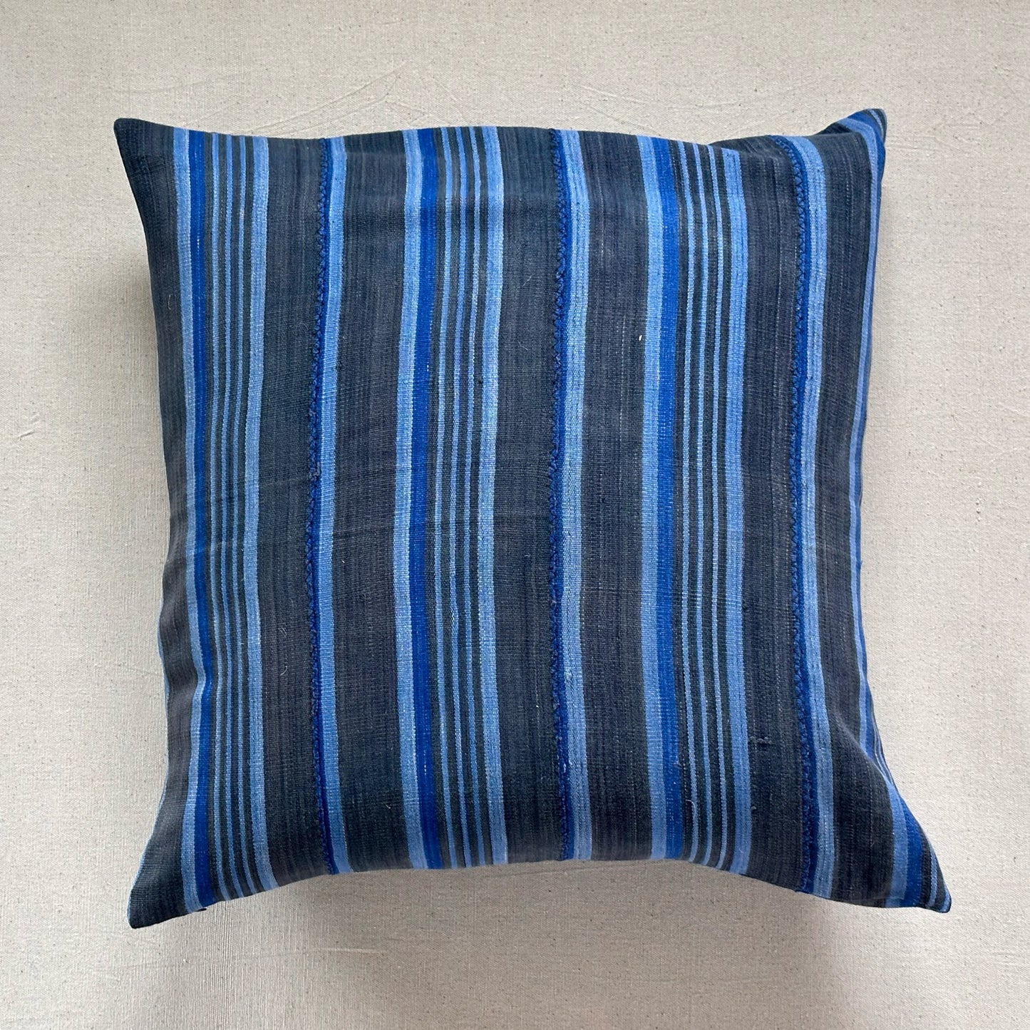 Vintage Woven Stripe Pillow - 22" x 22" - North Africa - 1581a