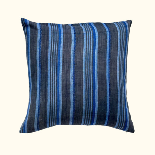 Vintage Woven Stripe Pillow - 22" x 22" - North Africa - 1581a