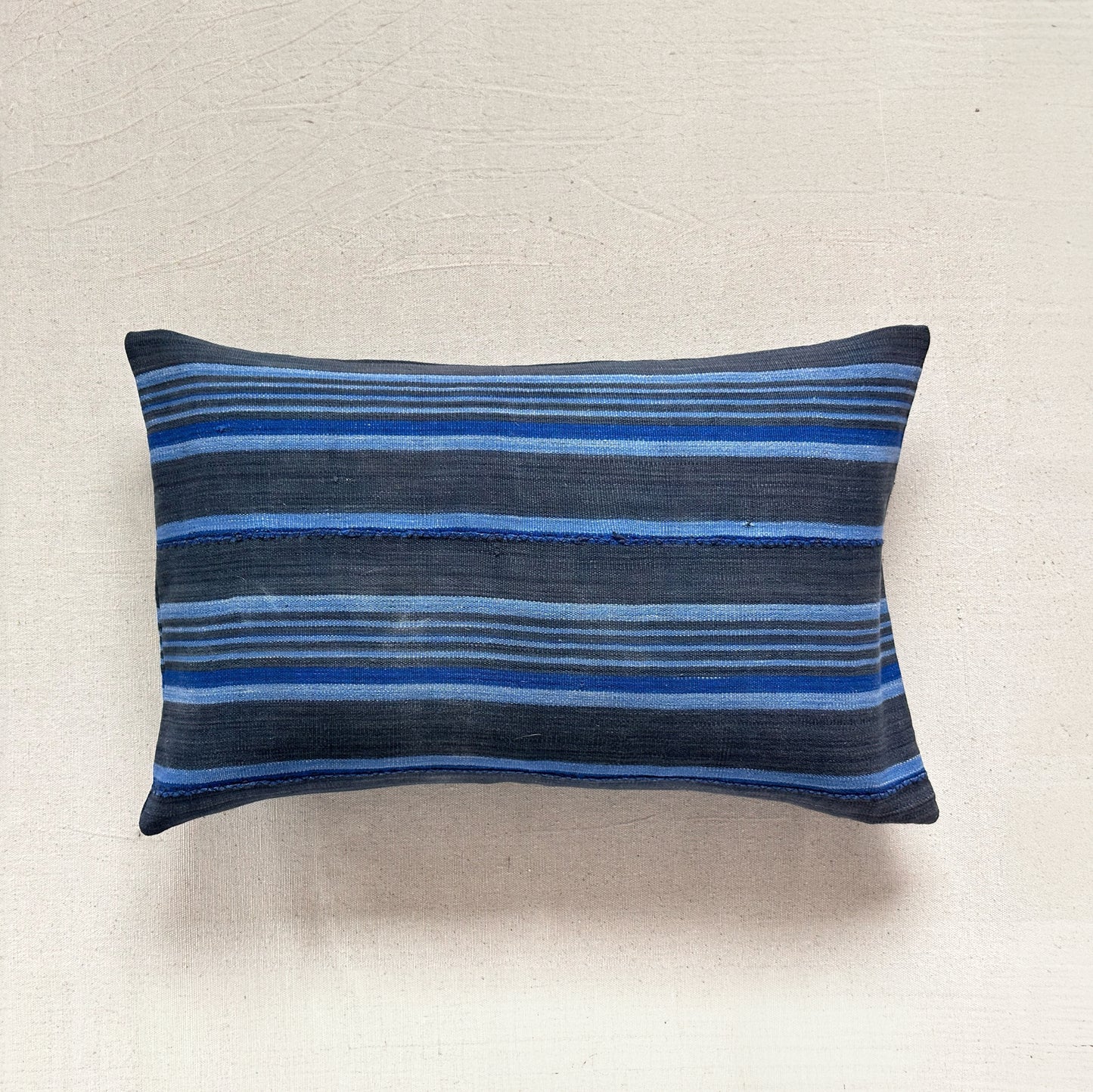 Vintage Woven Stripe Pillow - 13" x 20" - North Africa - 1581b