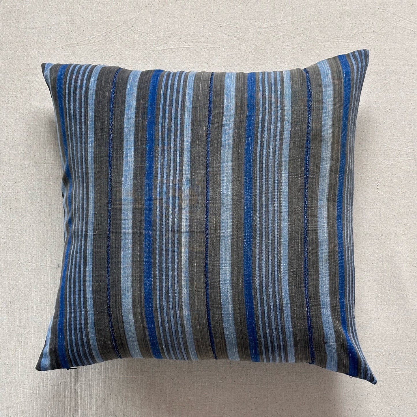 Vintage Woven Stripe Pillow - 22" x 22" - North Africa - 1582a