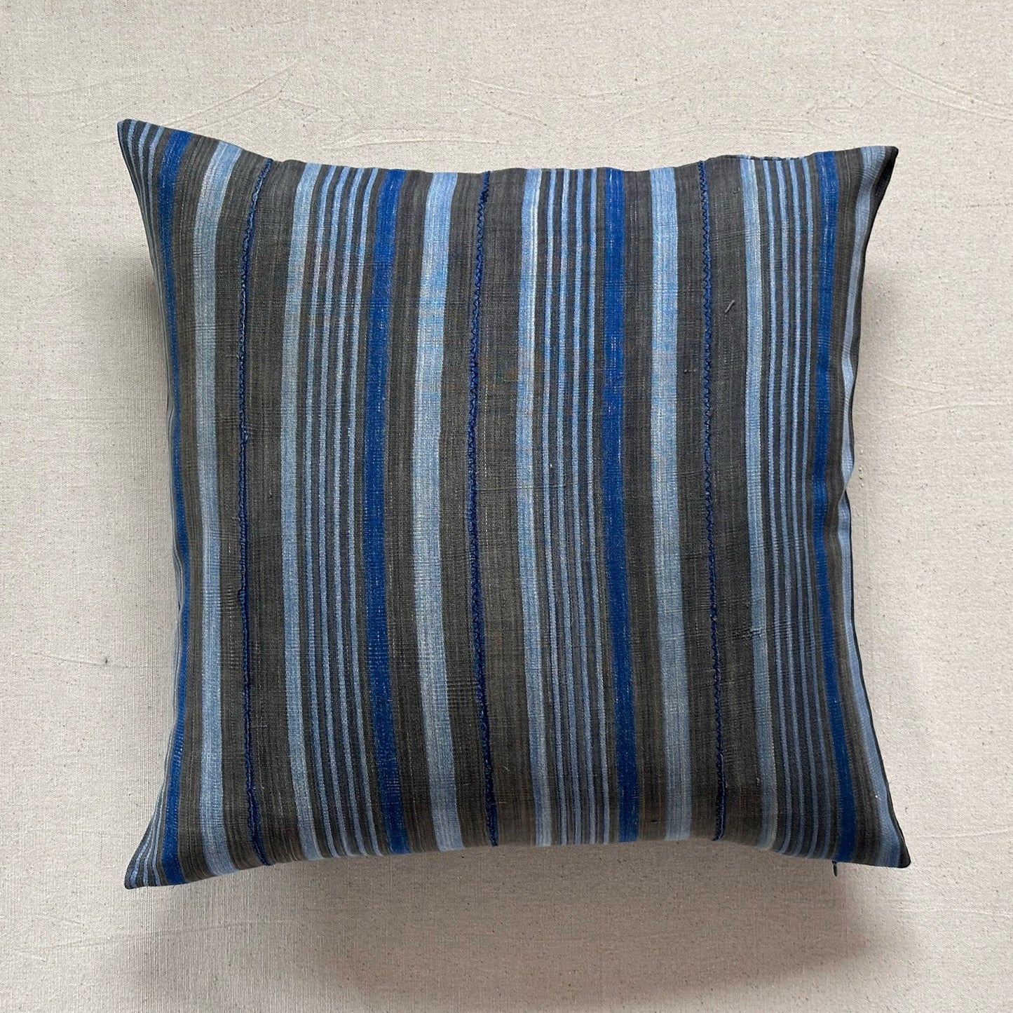 Vintage Woven Stripe Pillow - 22" x 22" - North Africa - 1582a