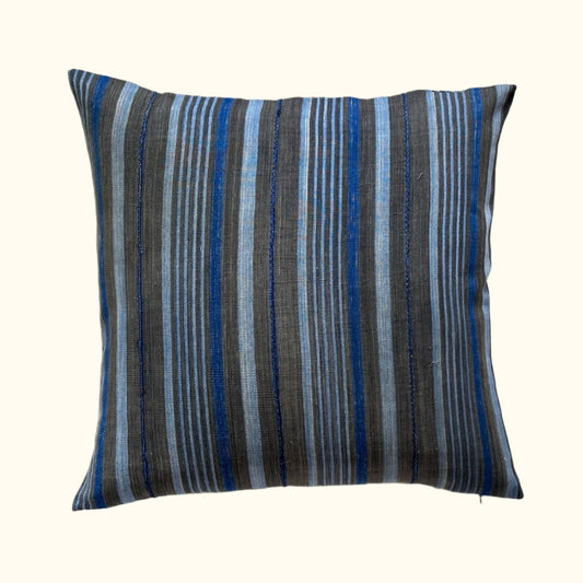 Vintage Woven Stripe Pillow - 22" x 22" - North Africa - 1582a