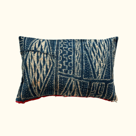 Vintage Bamileke Royal Cloth Pillow - 16" x 24" - Cameroon - 159c