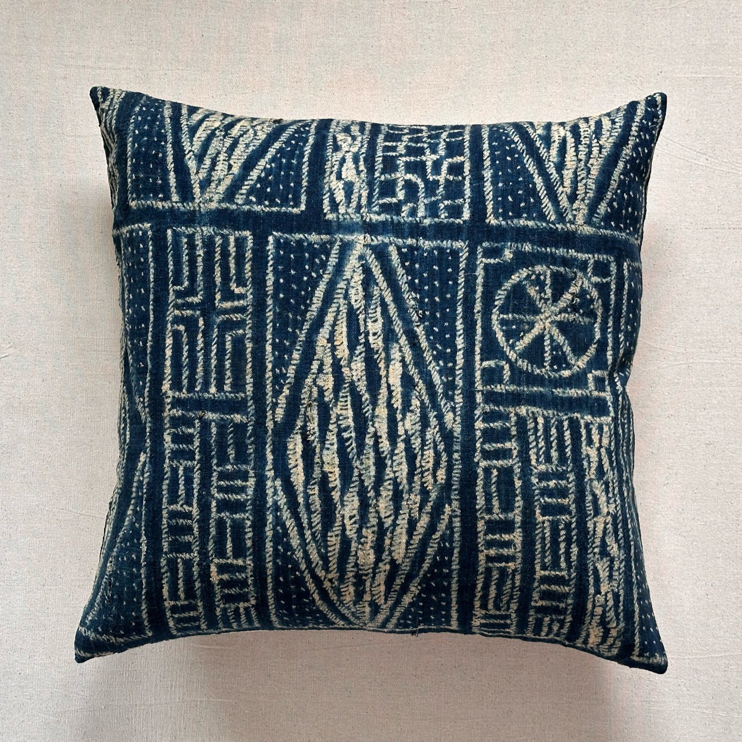 Vintage Bamileke Royal Cloth Pillow - 24" x 24" - Cameroon - 159L