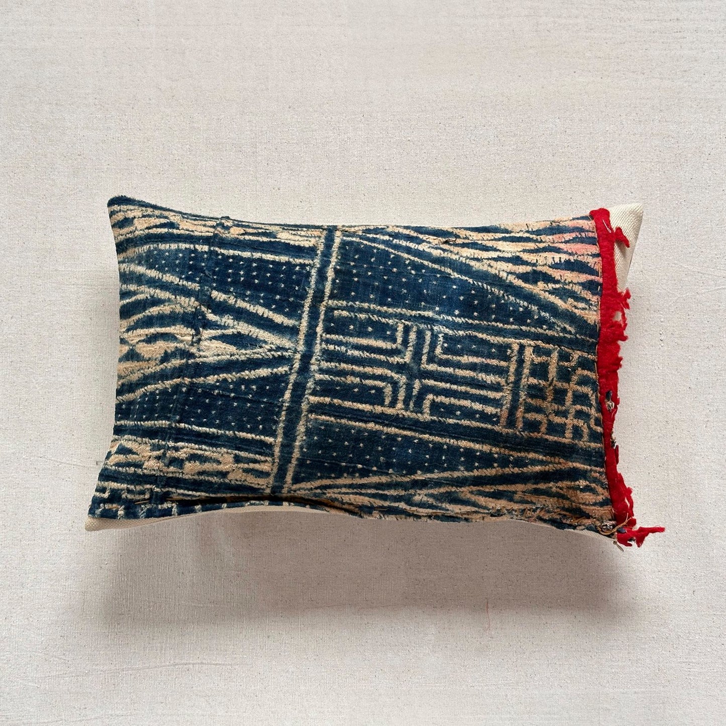 Vintage Bamileke Royal Cloth Pillow - 13" x 20" - Cameroon - 159o