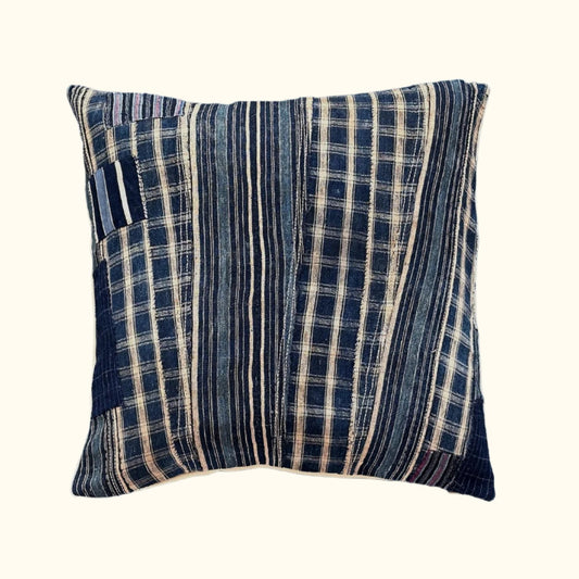 Woven Stripes Patch Coat  Pillow - 20" x 20" - Africa - 160a