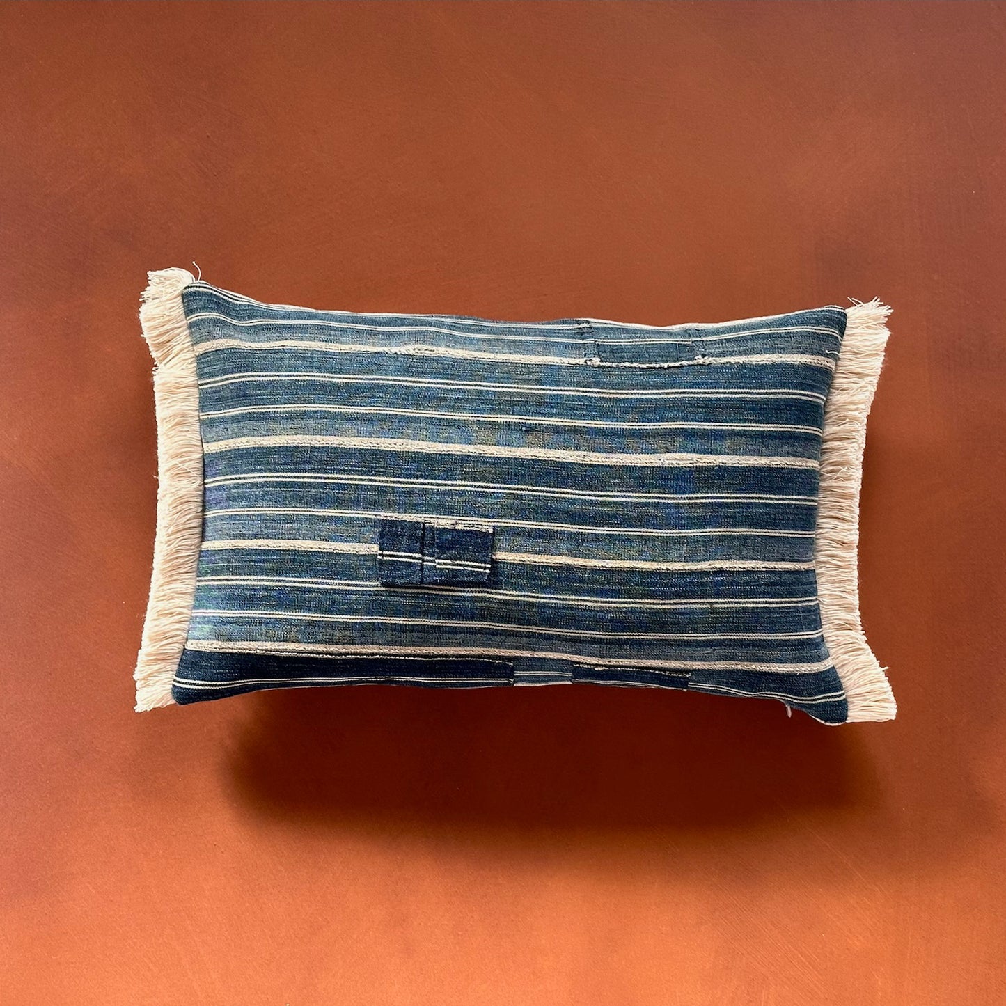 Vintage Woven Stripe Pillow - 11" x 17" - Ghana - 161e