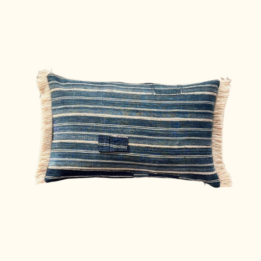 Vintage Woven Stripe Pillow - 11" x 17" - Ghana - 161e