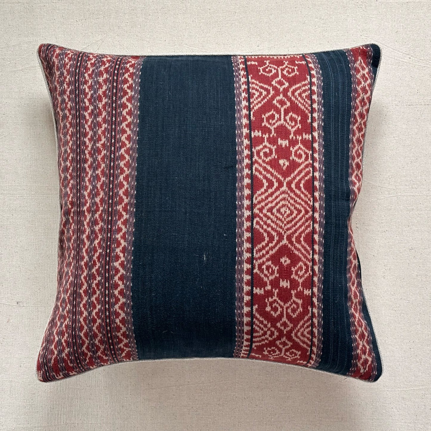 Vintage Ikat Pillow - 22" x 22" - Indonesia - 171a