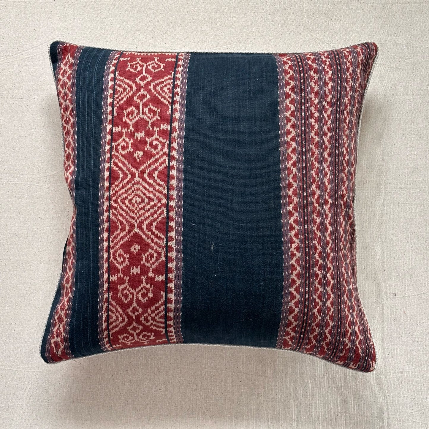 Vintage Ikat Pillow - 22" x 22" - Indonesia - 171b