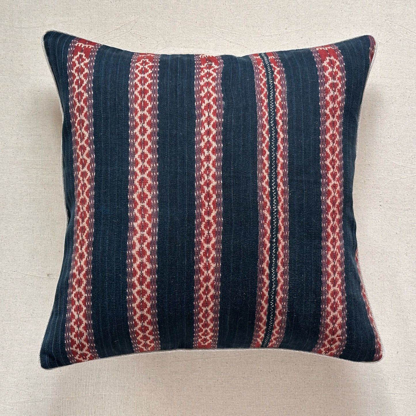 Vintage Ikat Pillow - 22" x 22" - Indonesia - 171d