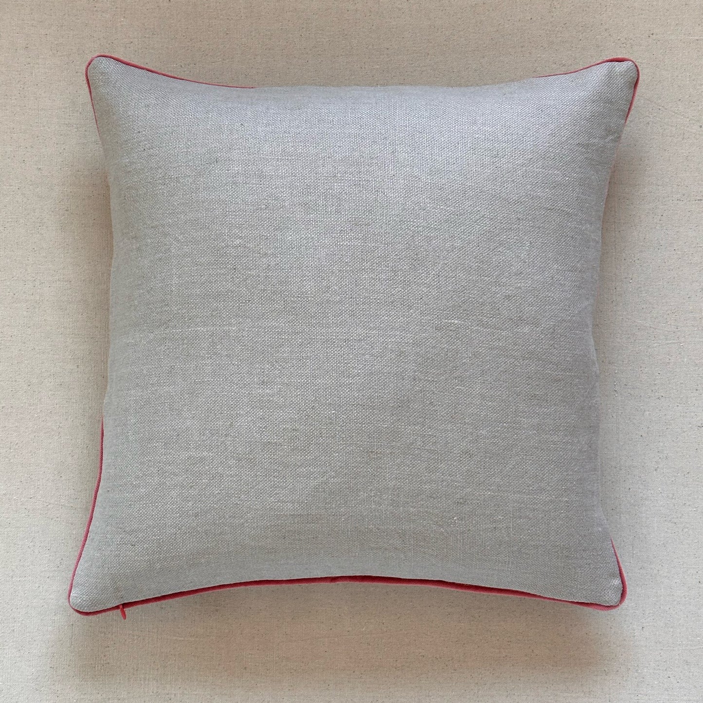 Vintage Wool Embroidery Pillow - 22" x 22" -186a