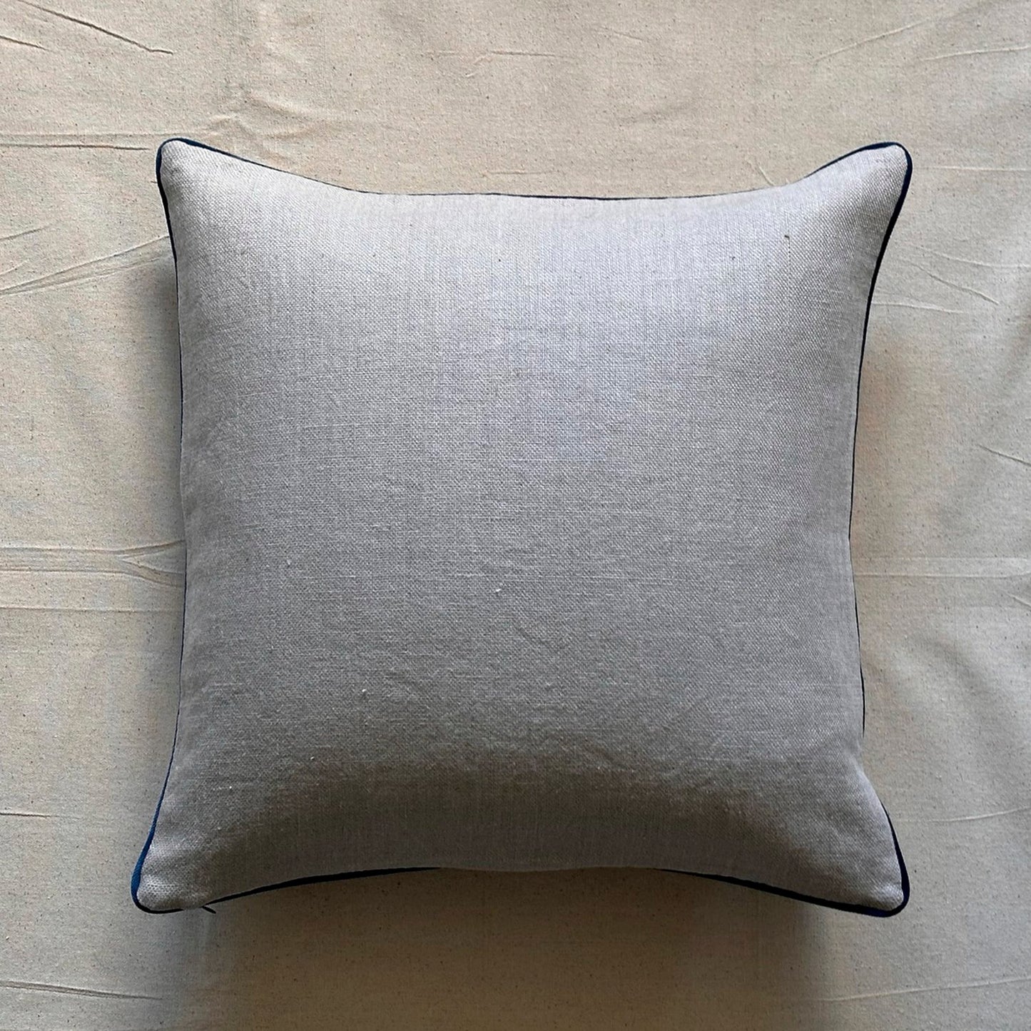 Vintage Wool Embroidery Pillow - 22" x 22" -187b