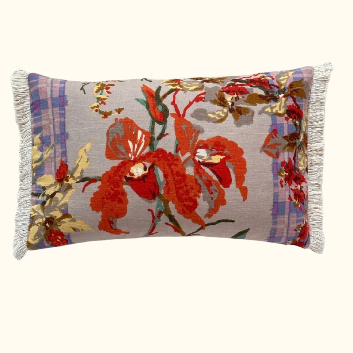 Vintage 1920's Botanical Print Pillow - 11