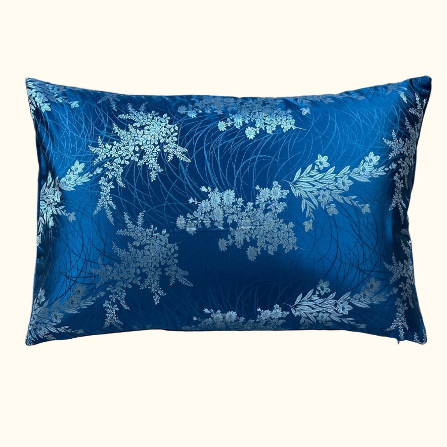 Vintage Silk Damask c.1940's Pillow - 16