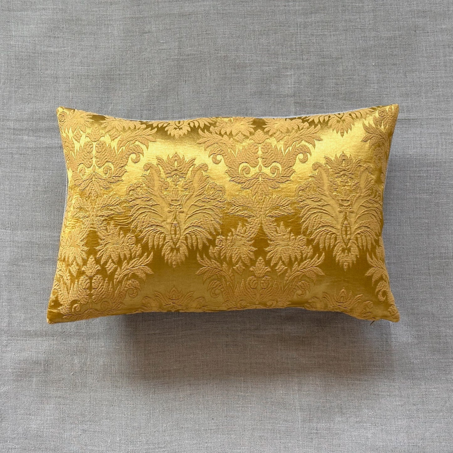 Antique Silk Damask c.1800's Pillow - 13" x 20" - Europe - 208b