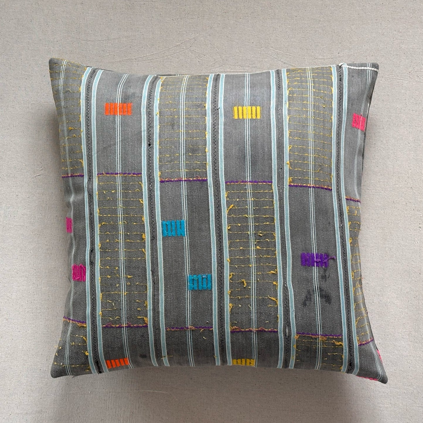 Kente Cloth Pillow - 22" x 22" - Ghana - 2141a