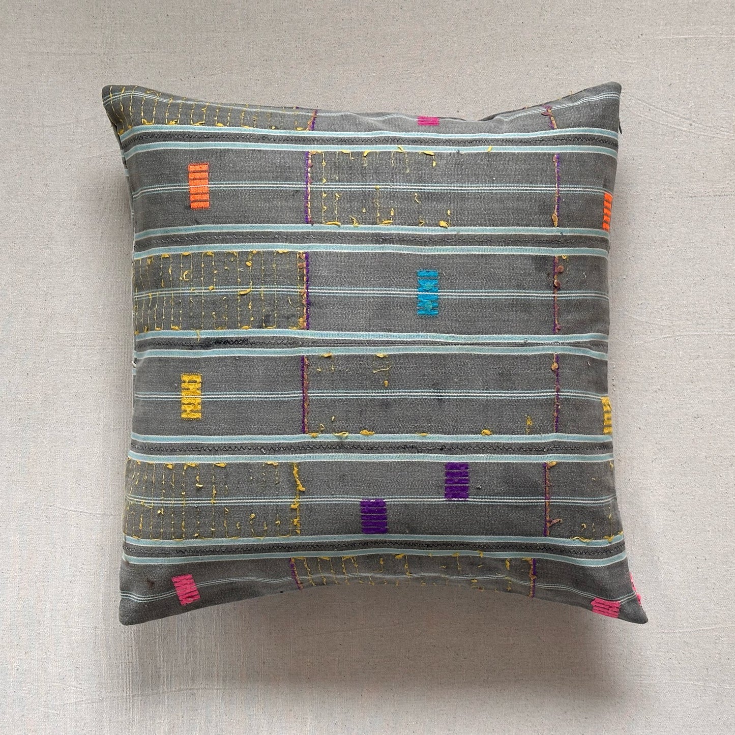 Kente Cloth Pillow - 22" x 22" - Ghana - 2141a