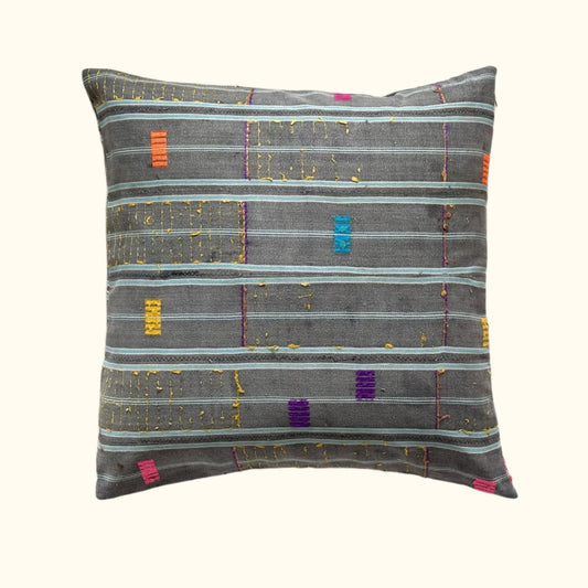 Kente Cloth Pillow - 22" x 22" - Ghana - 2141a