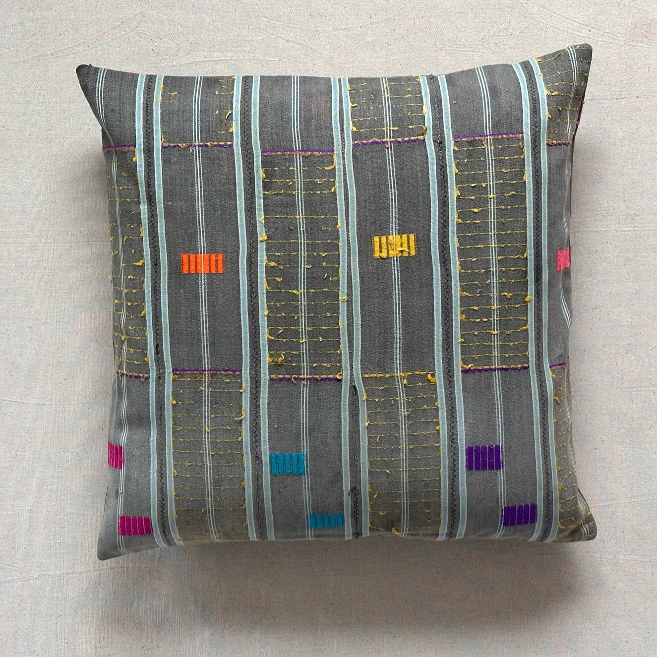 Kente Cloth Pillow - 22" x 22" - Ghana - 2141b