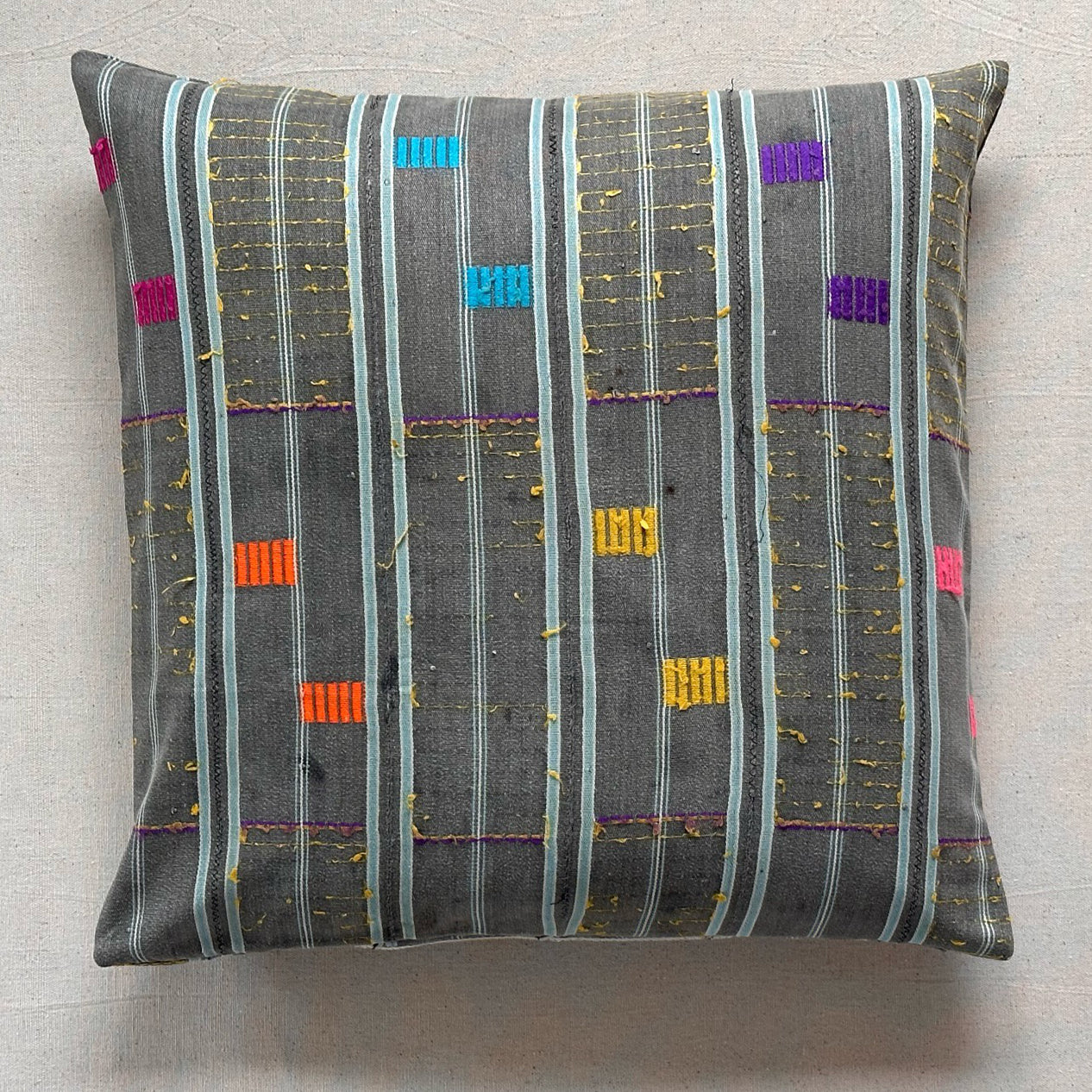 Kente Cloth Pillow - 22" x 22" - Ghana - 2141b