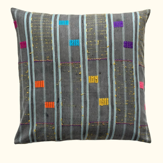 Kente Cloth Pillow - 22" x 22" - Ghana - 2141b