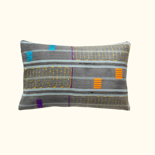 Kente Cloth Pillow - 11" x 17" - Ghana - 2141c