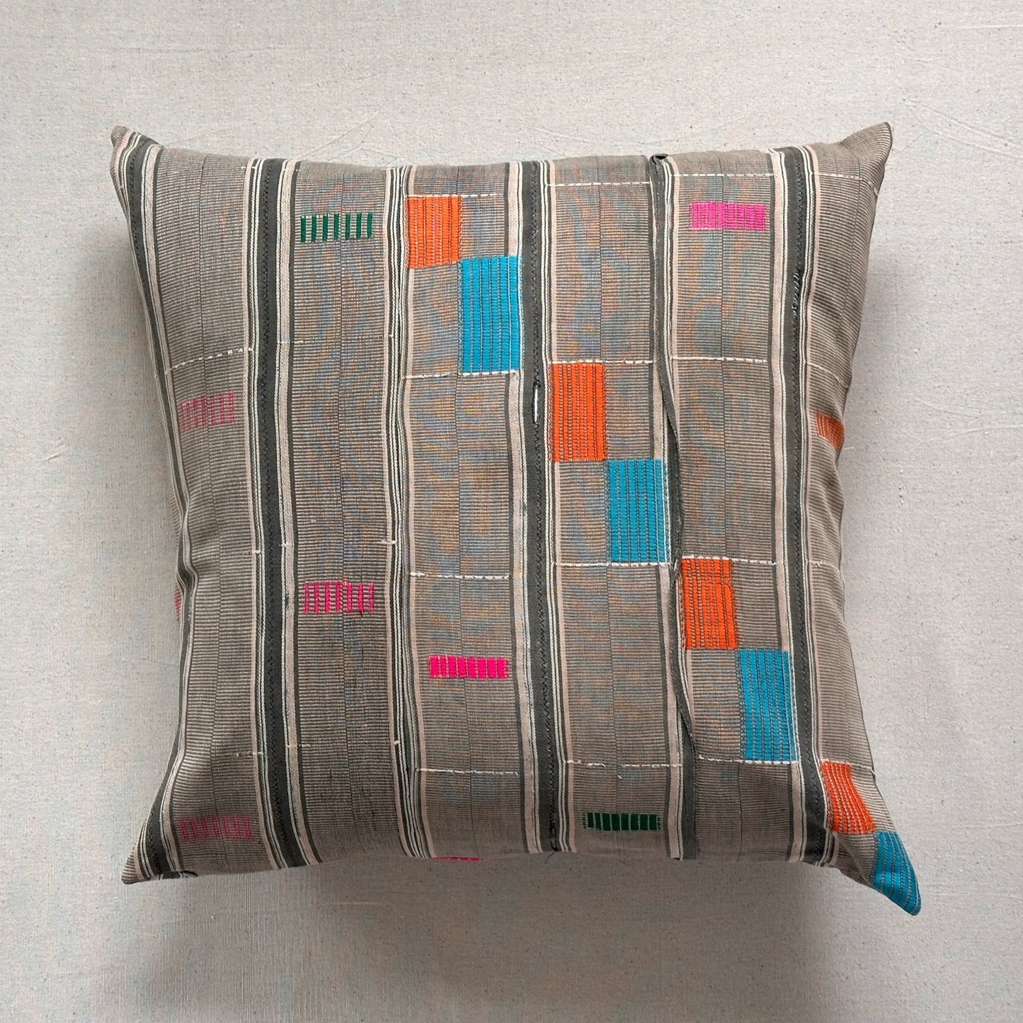 Kente Cloth Pillow - 24" x 24" - Ghana - 2142a