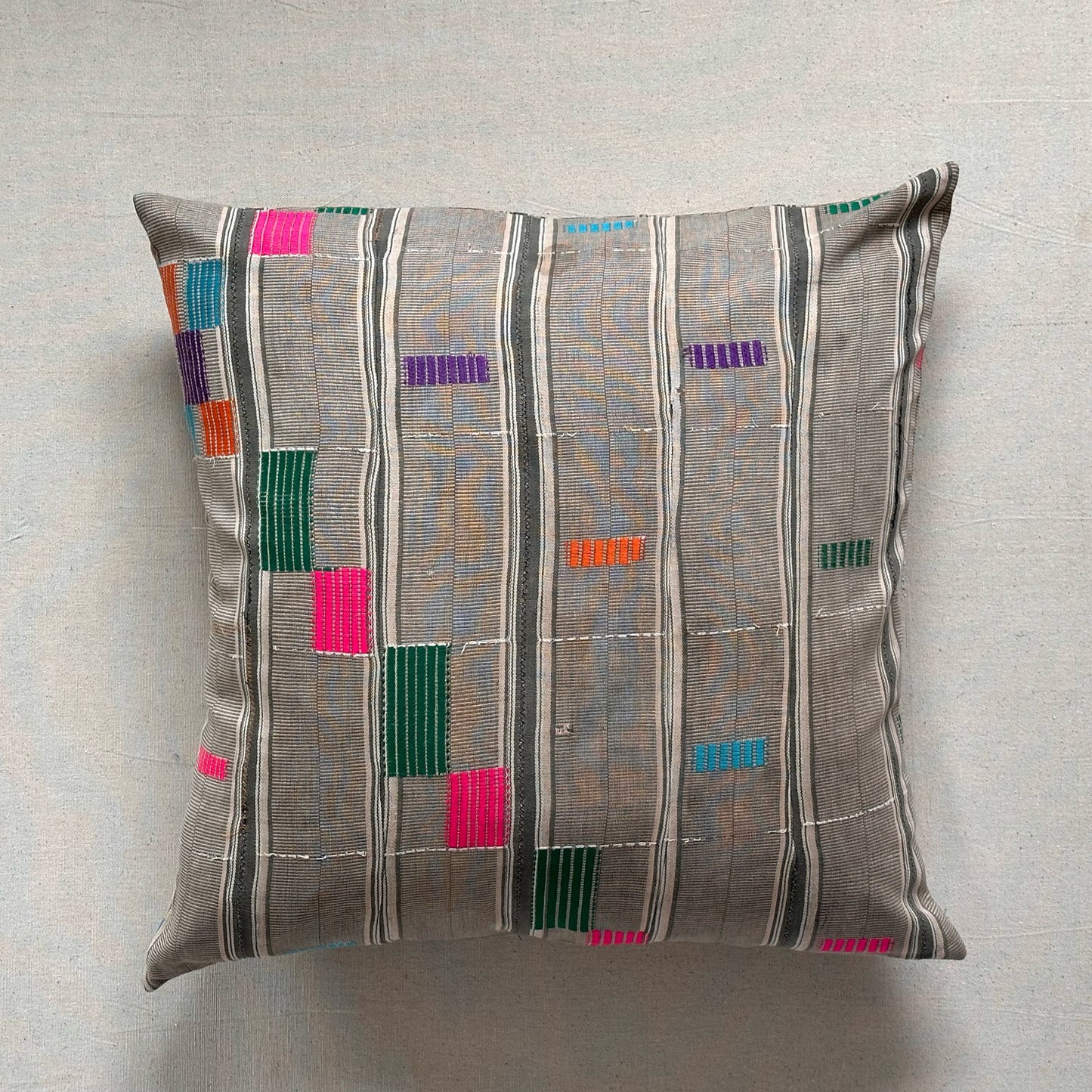 Kente Cloth Pillow - 24" x 24" - Ghana - 2142a