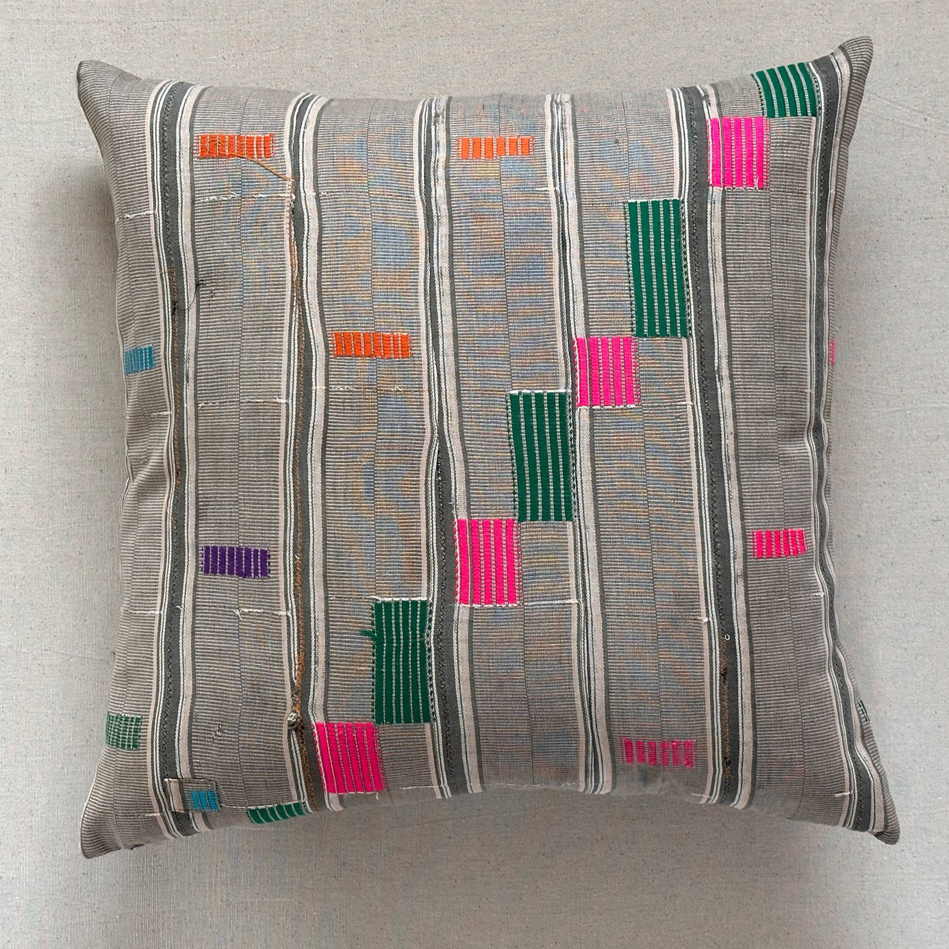 Kente Cloth Pillow - 24" x 24" - Ghana - 2142b