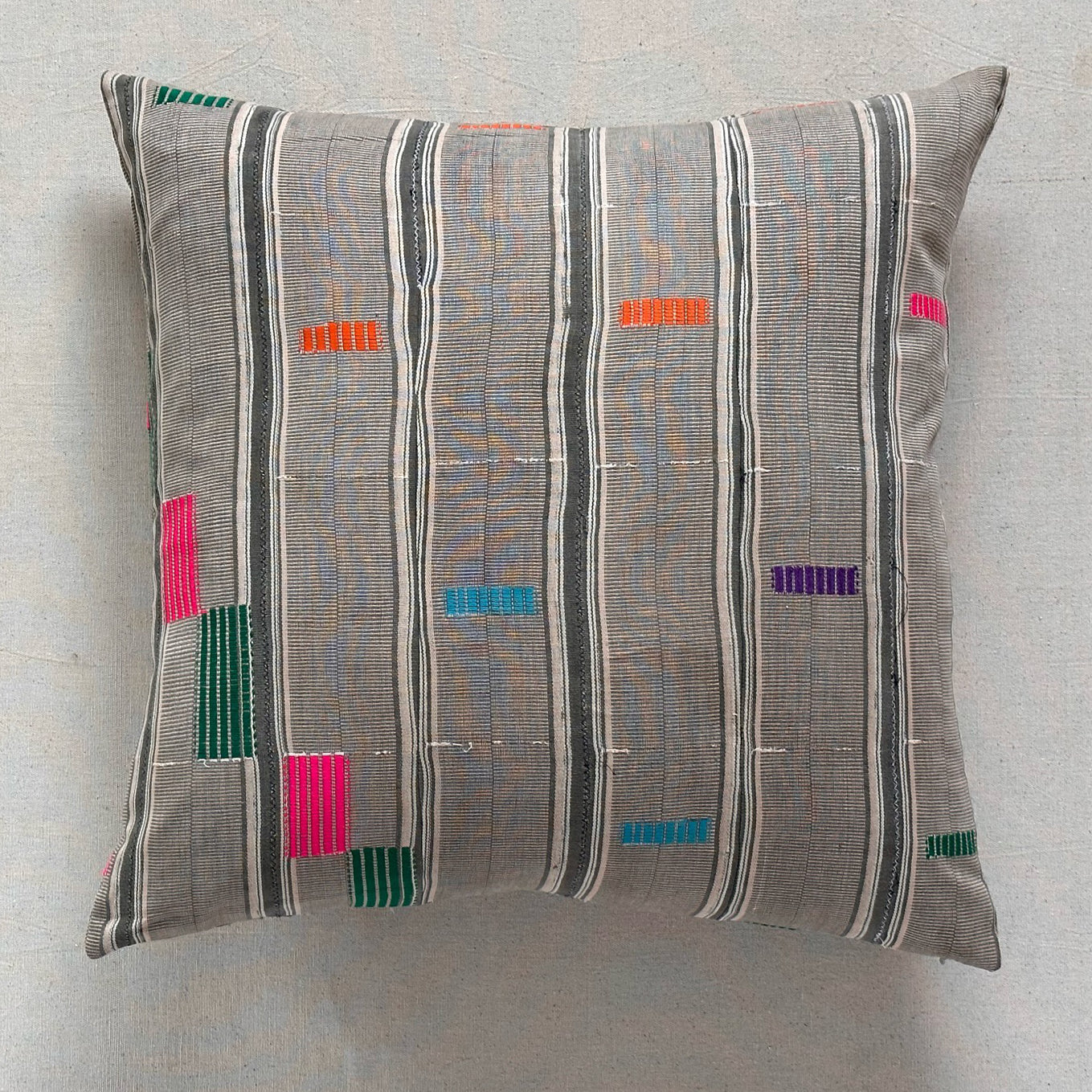 Kente Cloth Pillow - 24" x 24" - Ghana - 2142b