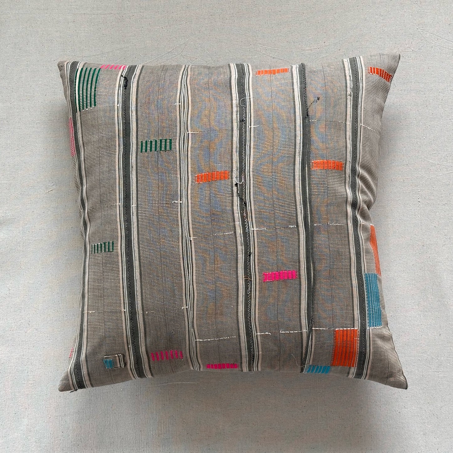 Kente Cloth Pillow - 24" x 24" - Ghana - 2142c