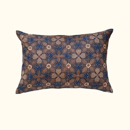 Vintage Batik Pillow - 15" x 22" - India - 221a