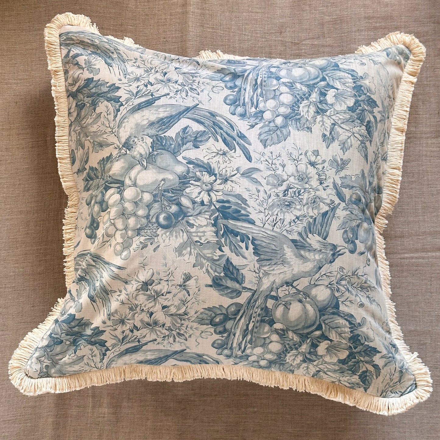 1950's Toile Pillow - 24x24 - France - 254a