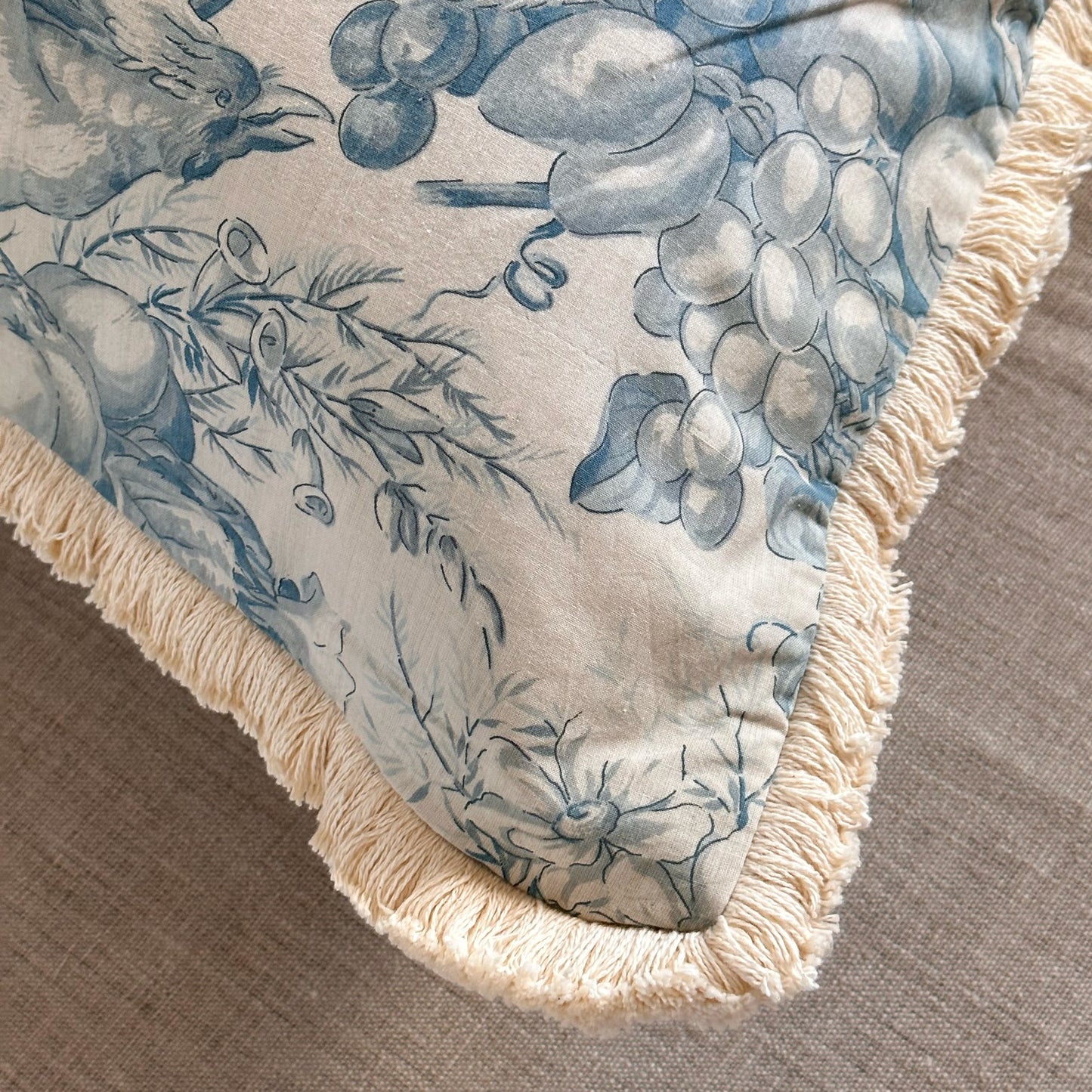 1950's Toile Pillow - 24x24 - France - 254b