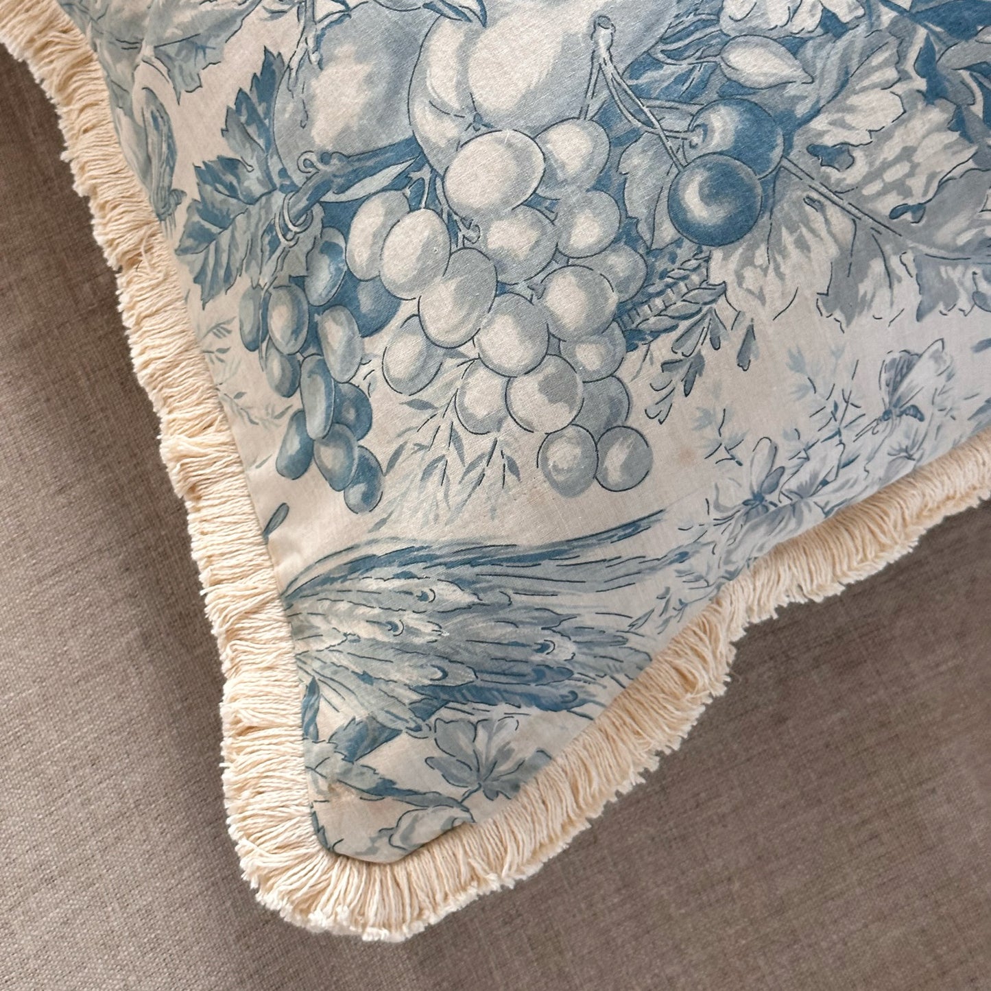 1950's Toile Pillow - 24x24 - France - 254b