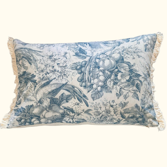 1950's Toile Pillow - 16x24 - France - 254e