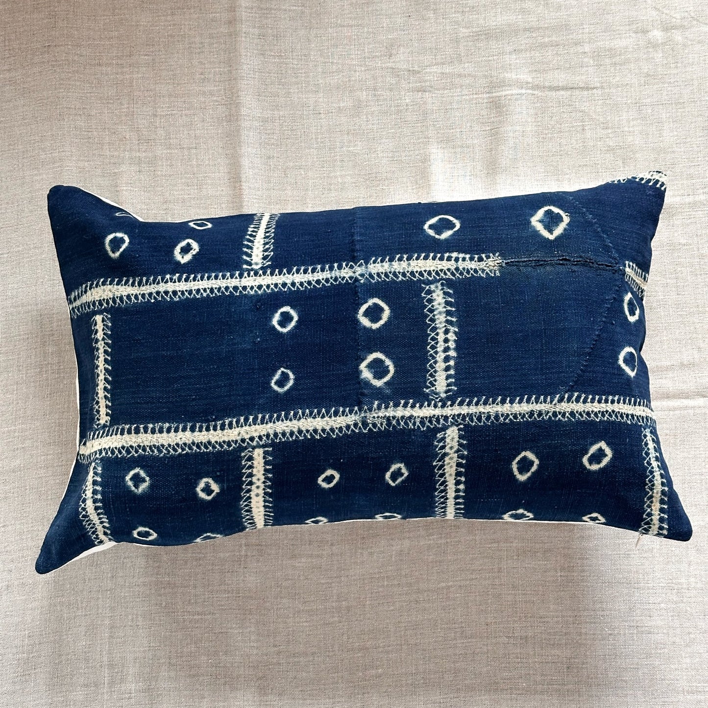 Vintage Tunic Pillow - 16x24 - West Africa - 256c