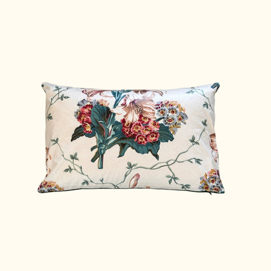 Vintage Floral Chintz Pillow - 13x20 - England - 267f