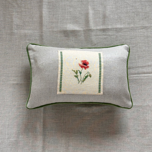 Vintage Cross Stitch Pillow - 11x17 - USA - 280b