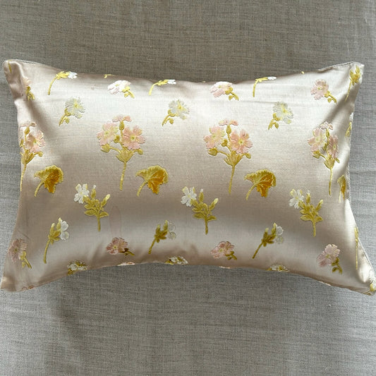 Antique Silk Brocade Pillow - 13x20 - Europe - 349b