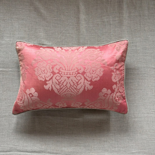 Antique Silk Damask Pillow - 13x20 - Europe - 350b