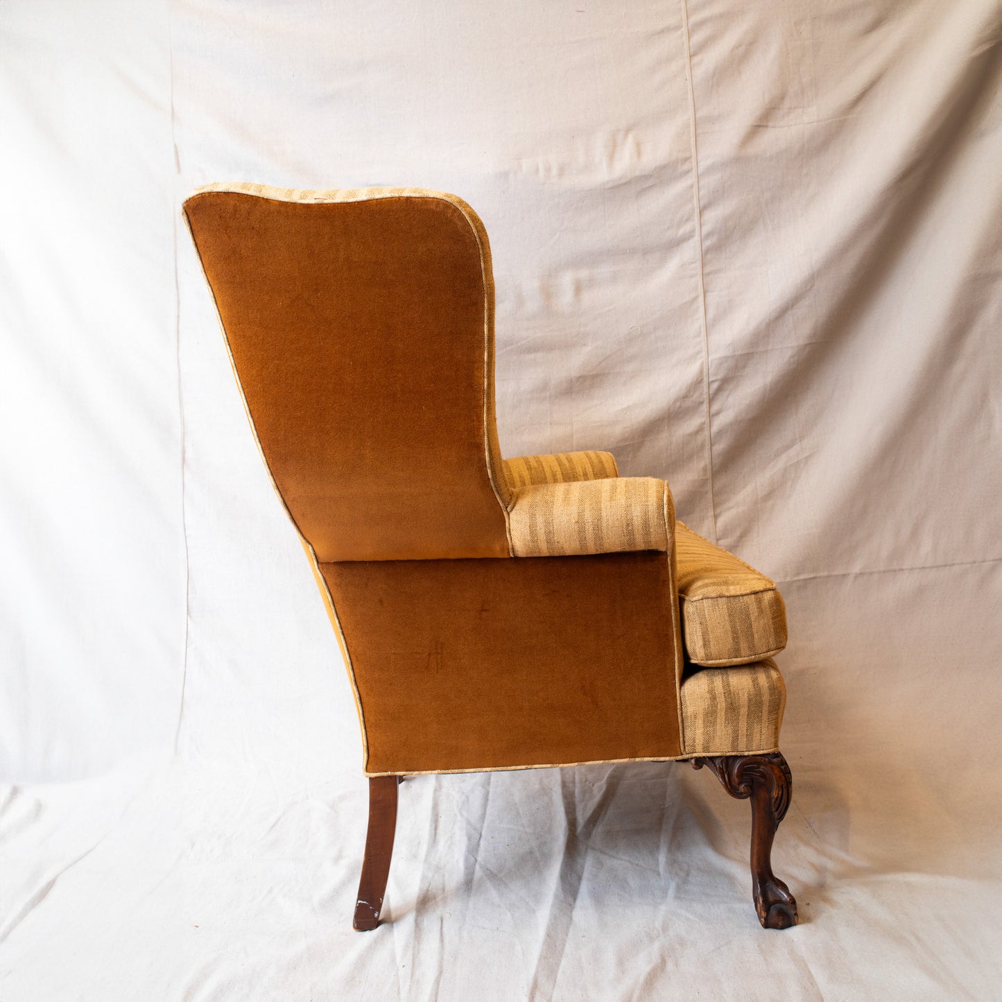 Silk Ikat Wing Chair